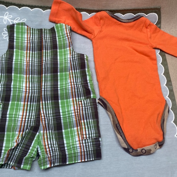 Carters 0-3 Months Romper Shorts with Matching Bodysuit Lion Themed - Picture 14 of 16